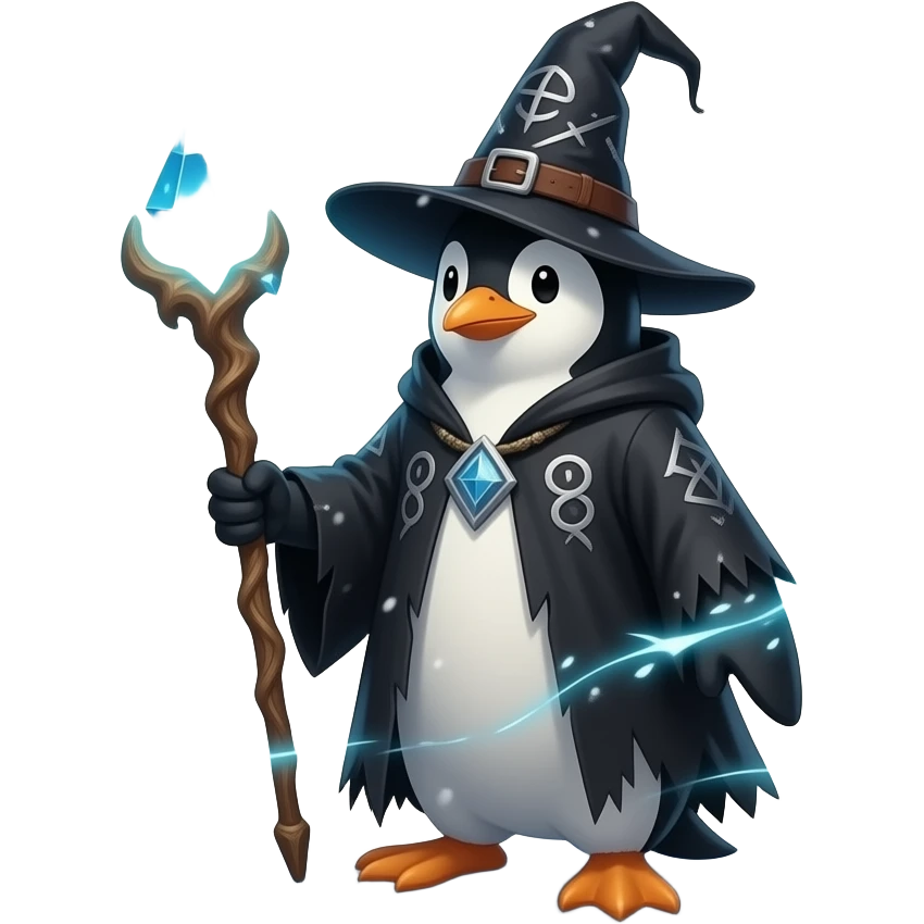 Penguin Wizard emoji