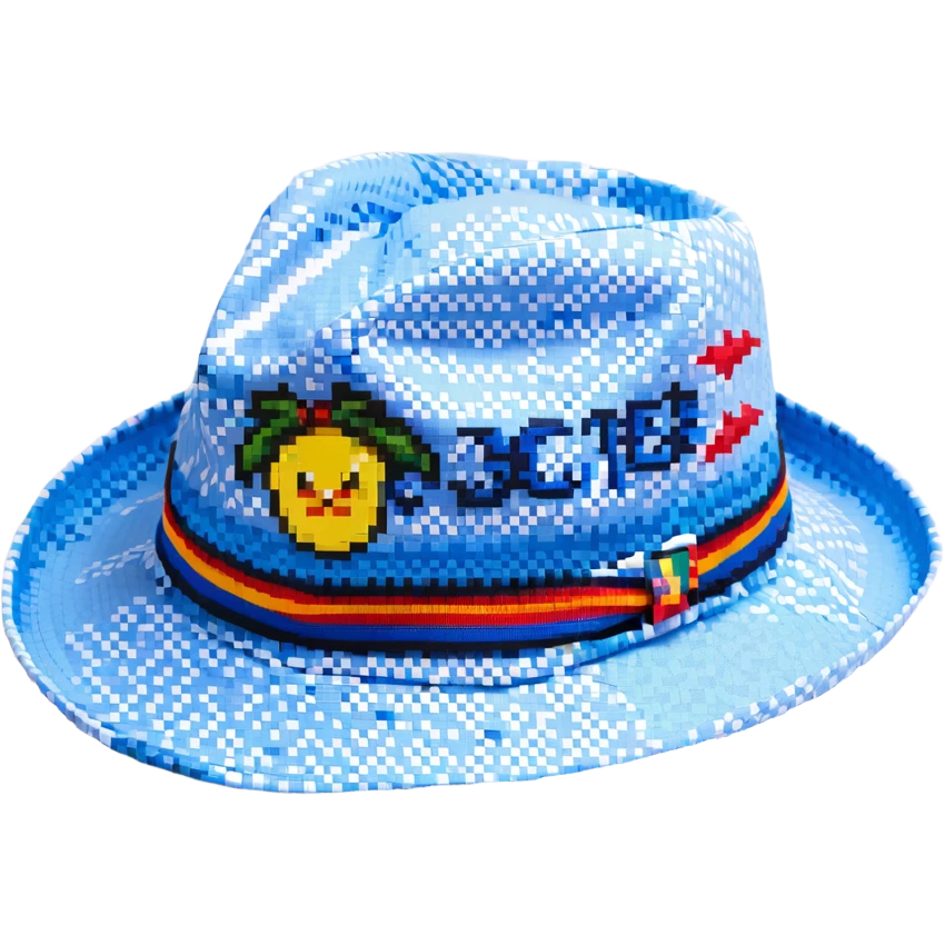 Синяя спортивная панамка со шнурком и надписью SPACEME, no background emoji
