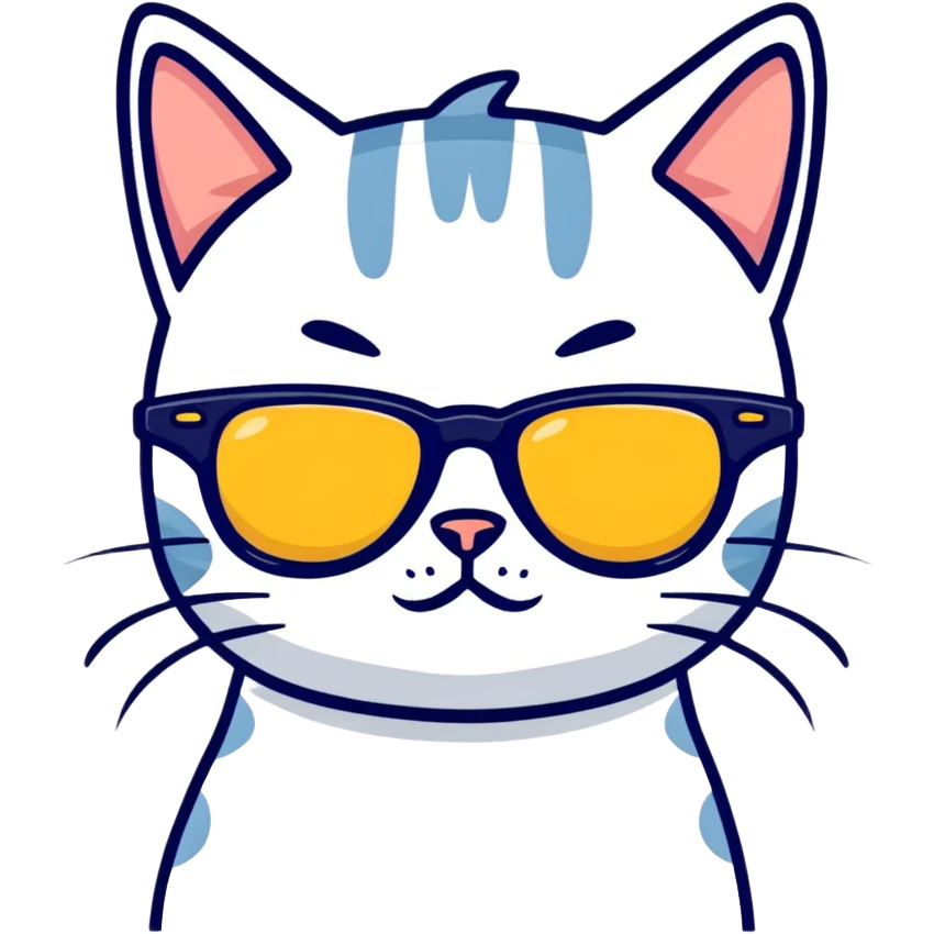 Cat with sunglasses emoji