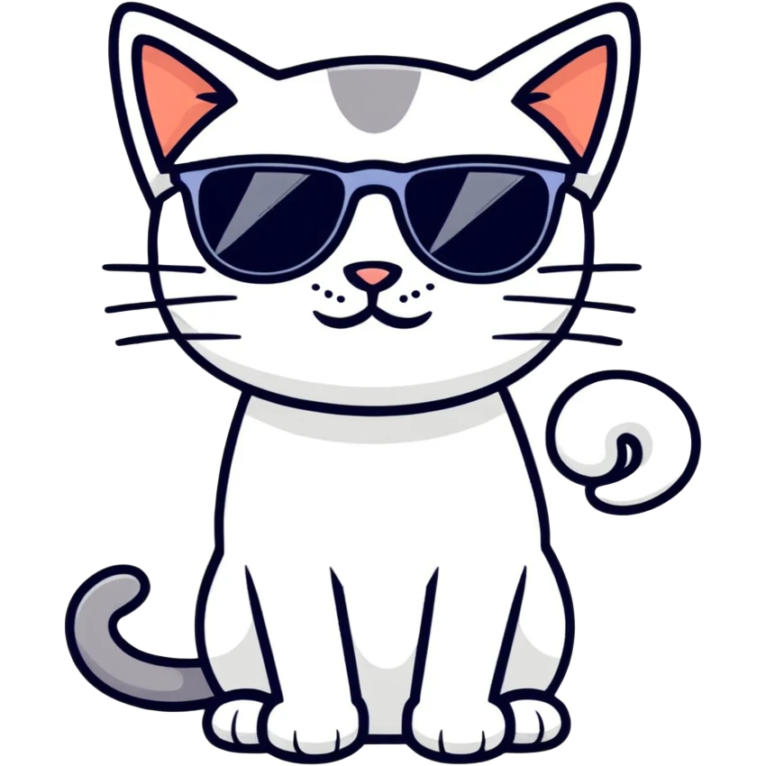 Cat with sunglasses emoji
