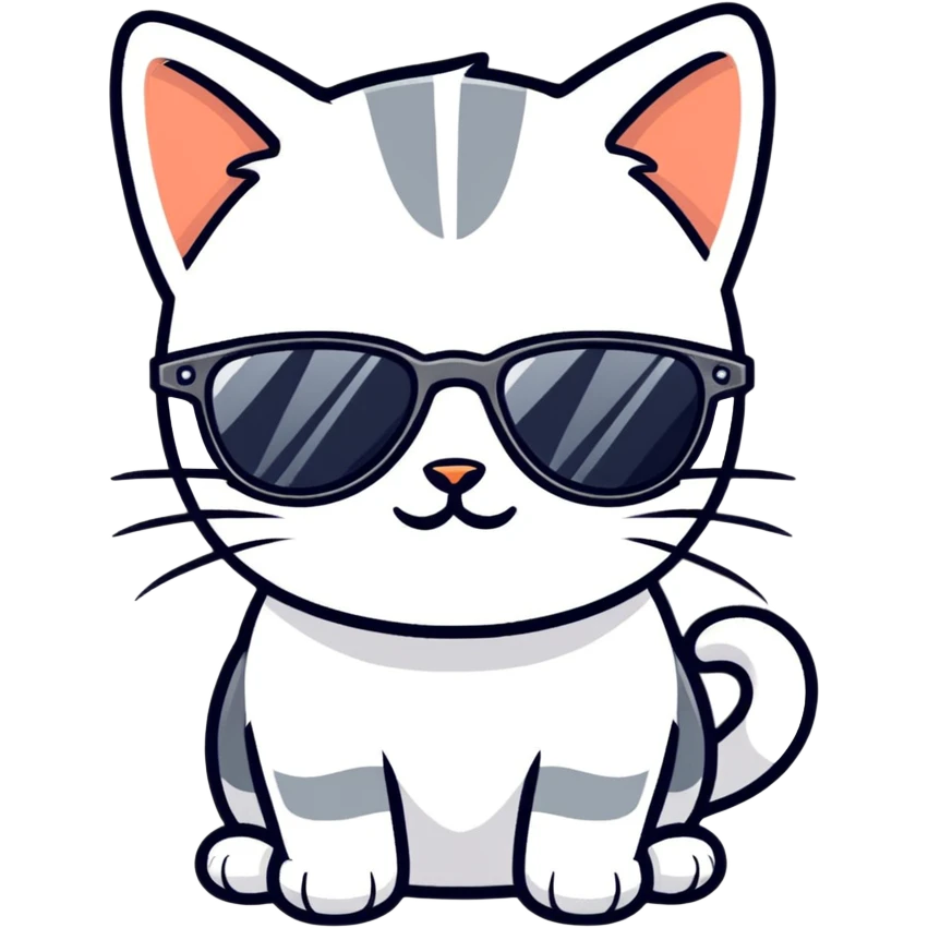 Cat with sunglasses emoji