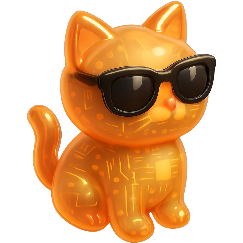 Cat wearing sunglasses emoji