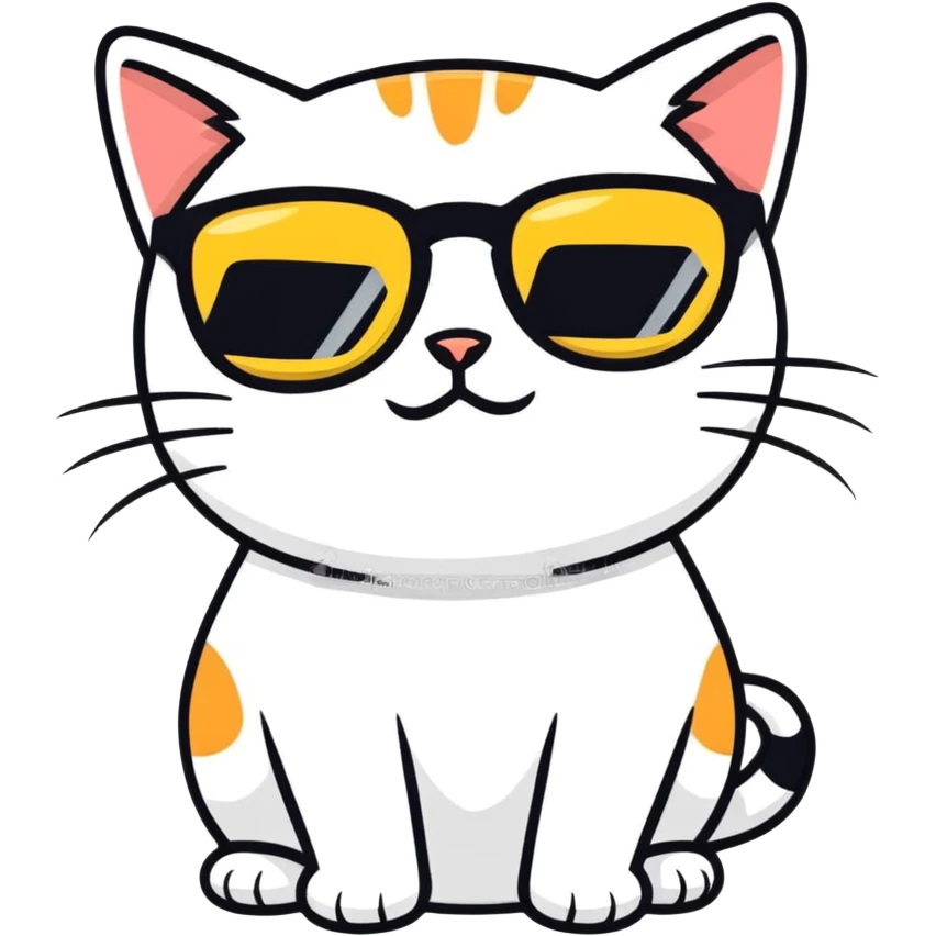 Cat with sunglasses emoji