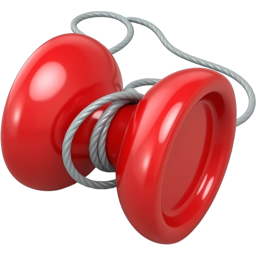 red yo yo with string emoji