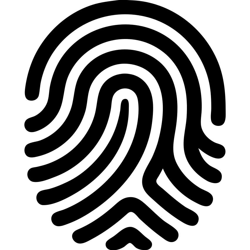 solid filled fingerprint icon emoji