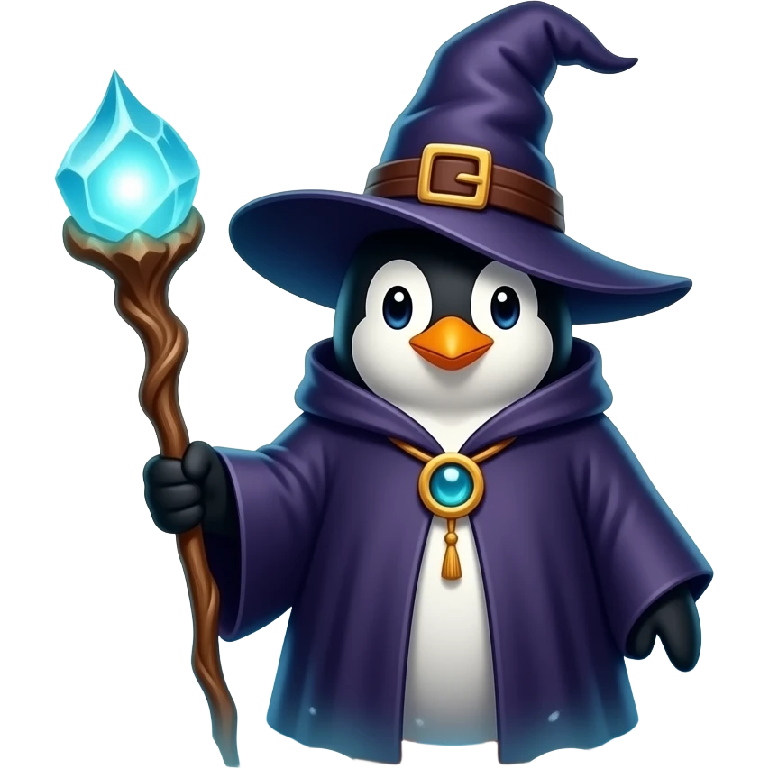 Penguin Wizard emoji