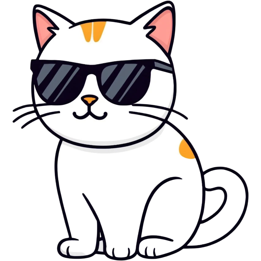 Cat with sunglasses emoji