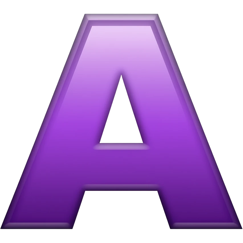 purple A emoji