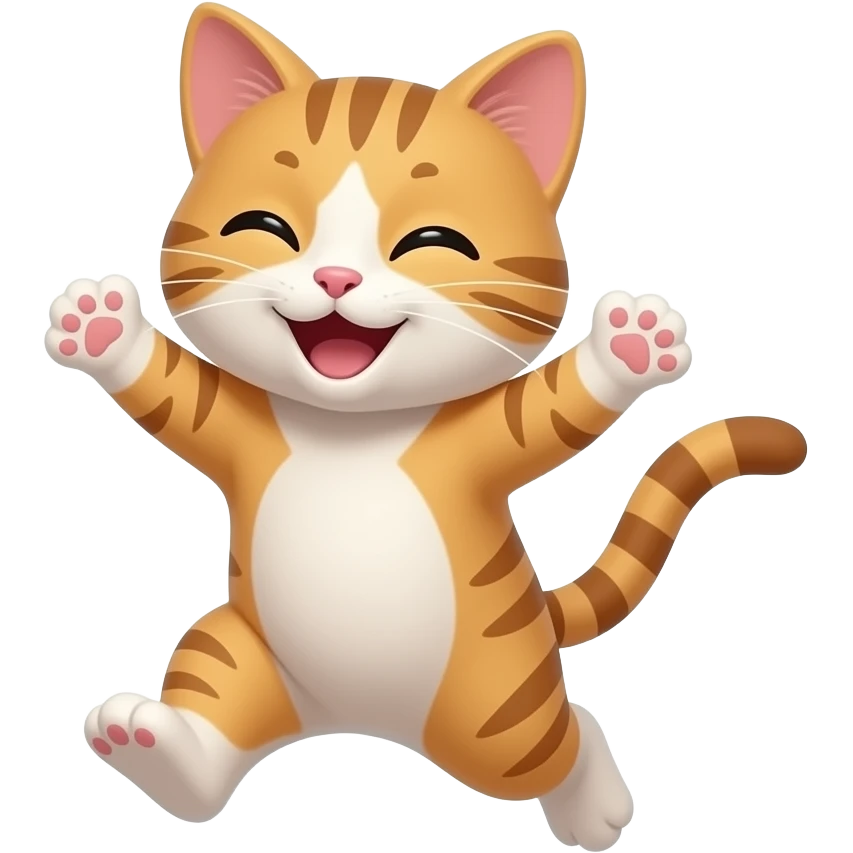 我需要做一个 gif  一个小猫开心的 蹦蹦跳跳的 emoji