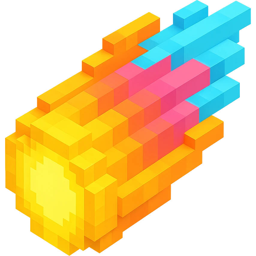 светящиеся комета, no background emoji