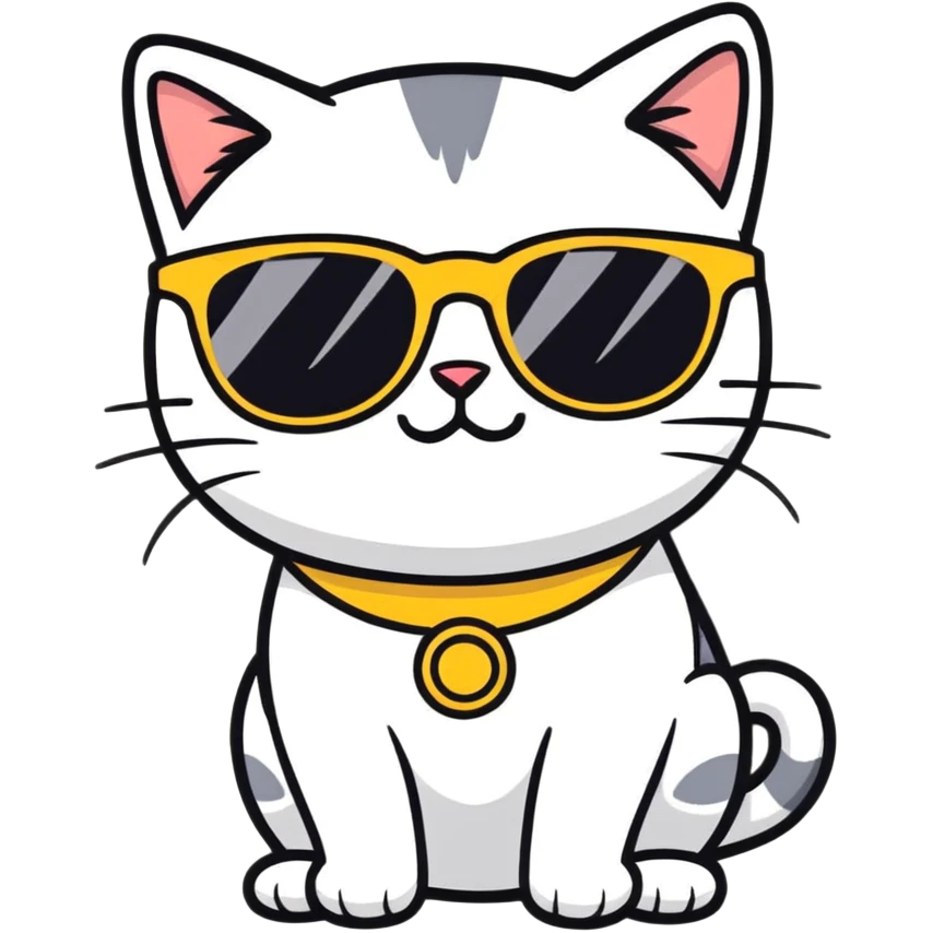Cat with sunglasses emoji