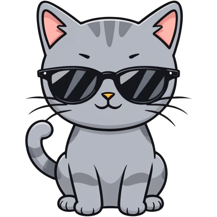 Cat with sunglasses emoji