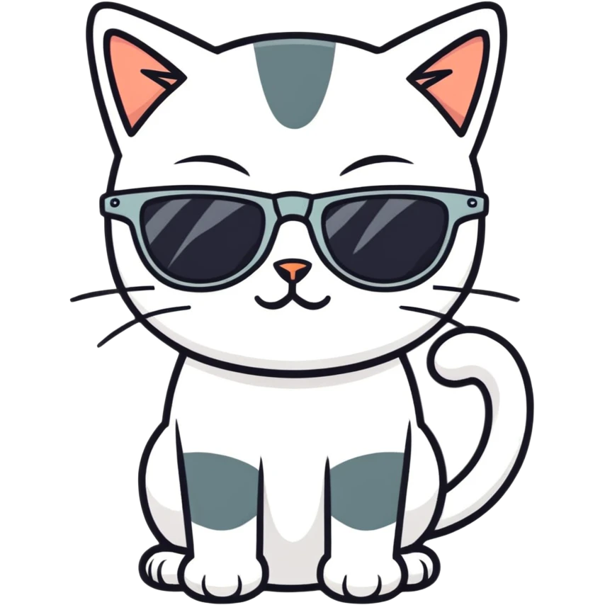 Cat with sunglasses emoji