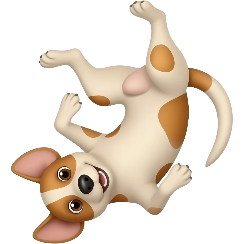 dog doing a flip emoji