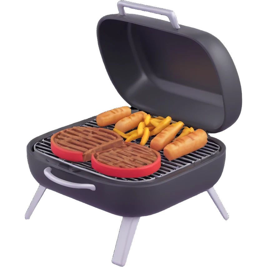 grill with lid open emoji