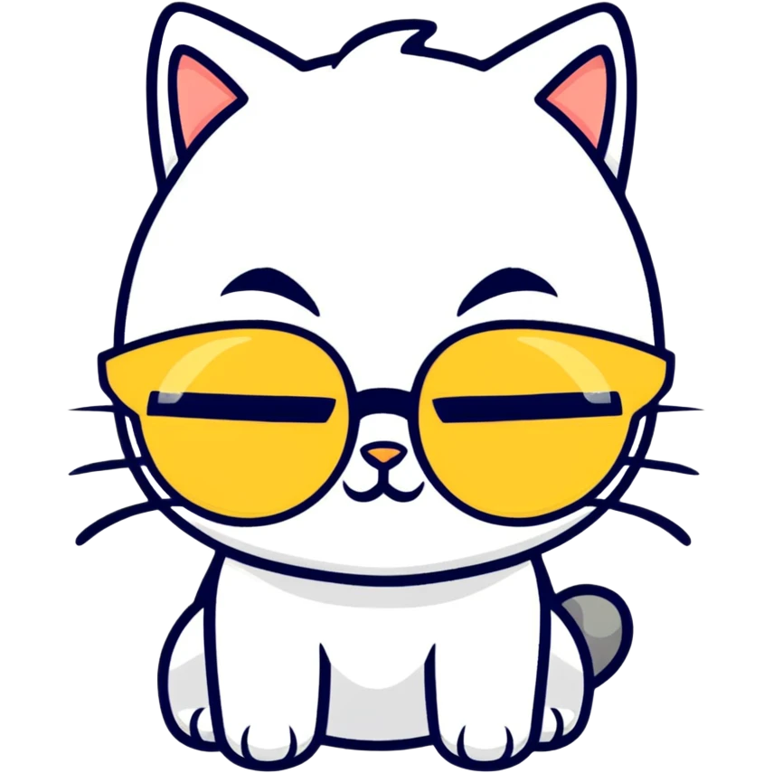 Cat with sunglasses emoji