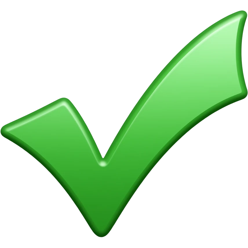 green tick flat emoji