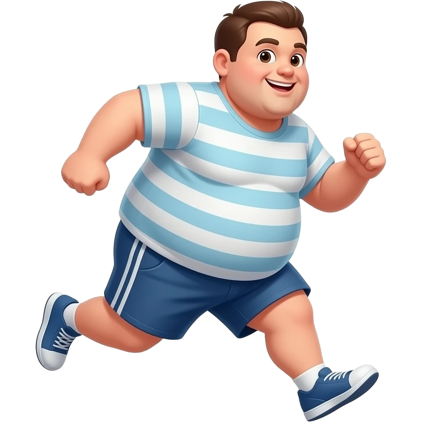 Run fat boy run emoji