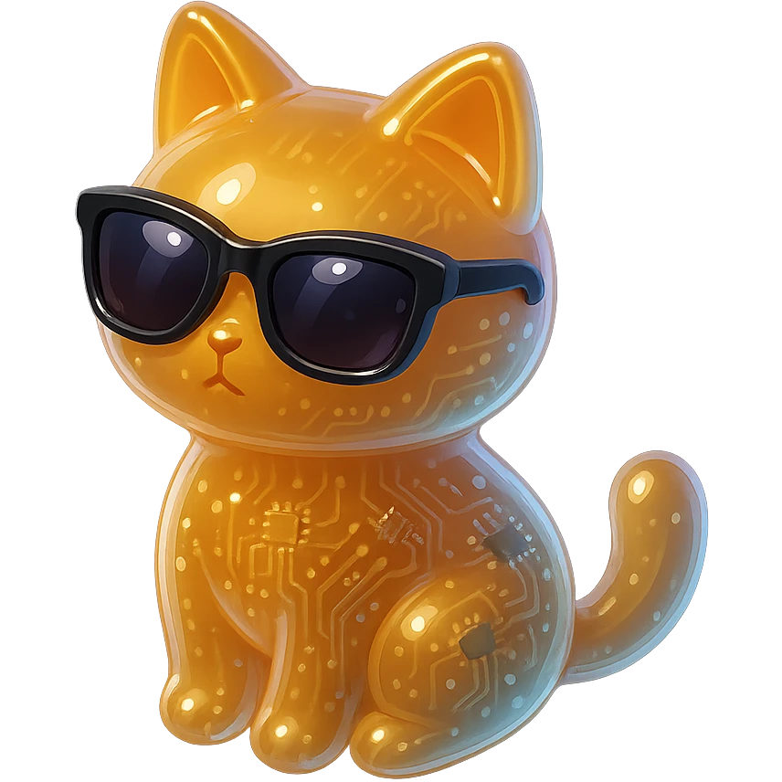 Cat wearing sunglasses emoji