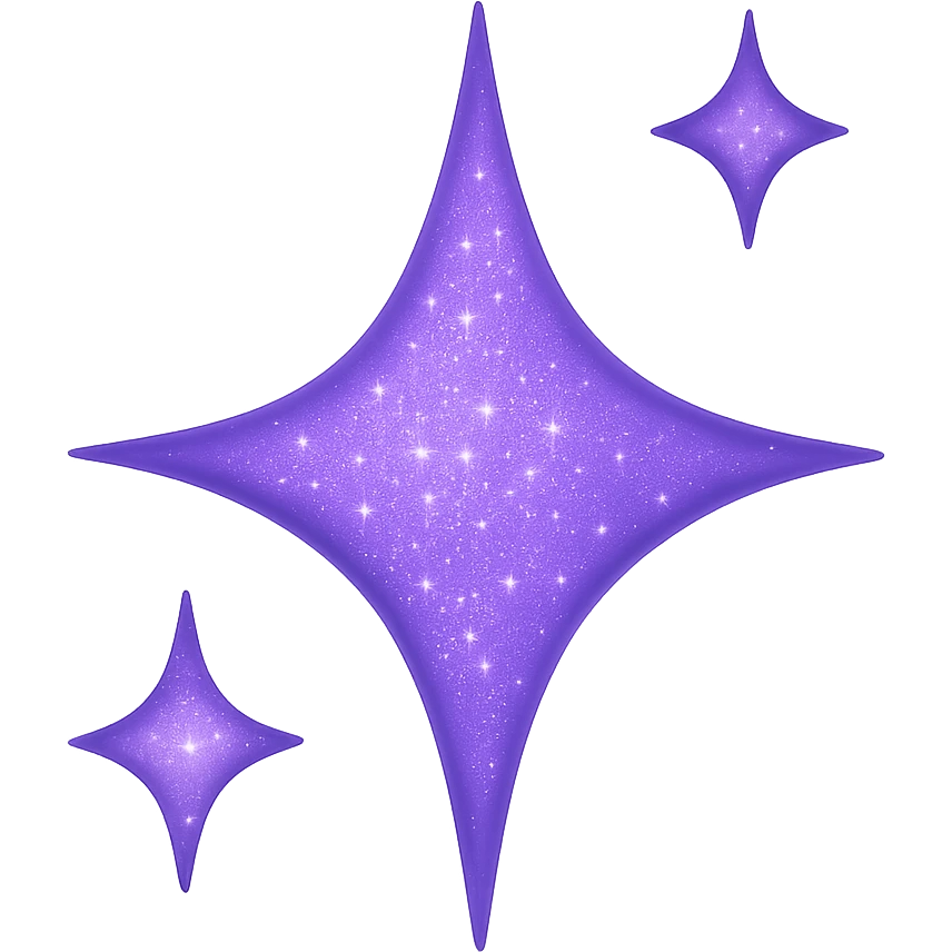 purple sparkle emoji emoji | AI Emoji Generator