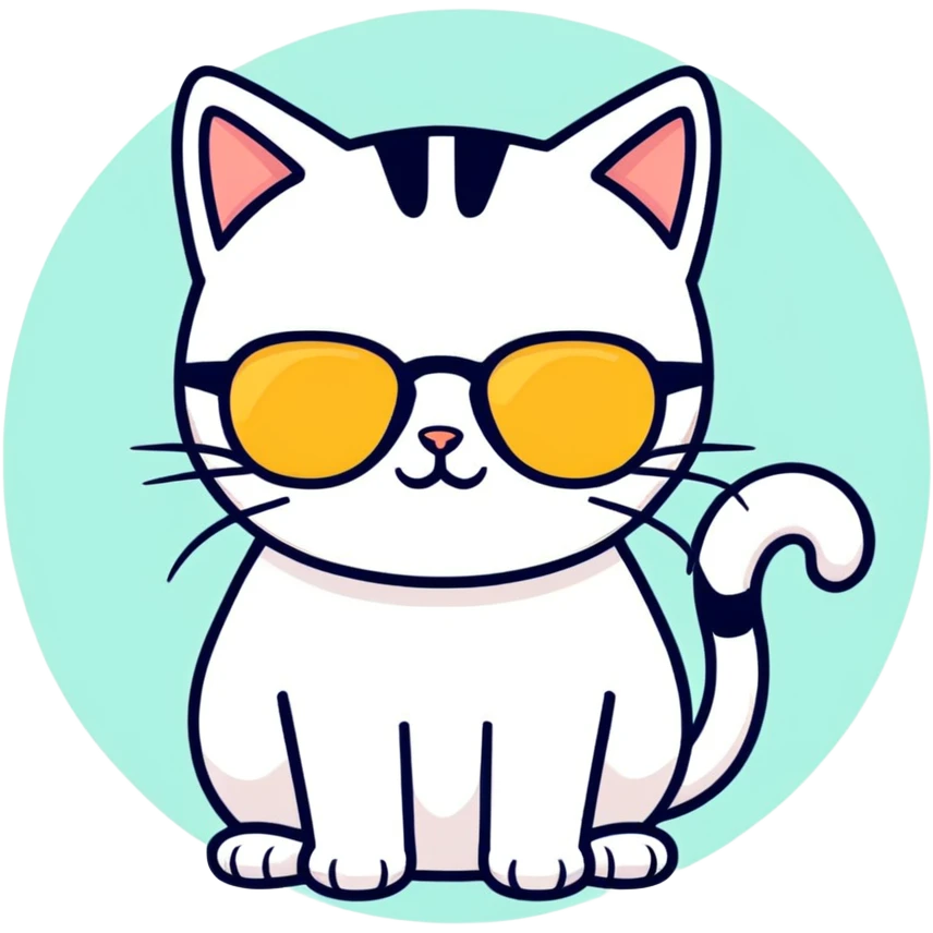 Cat with sunglasses emoji