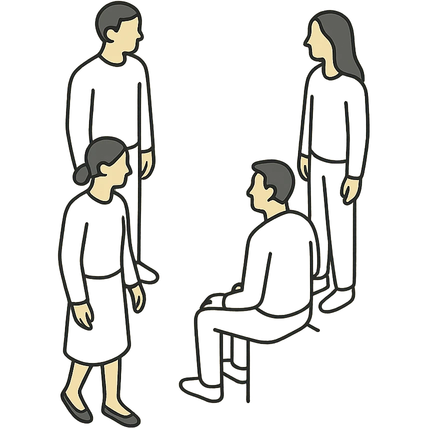 Люди. Линейный минималистичный рисунок без текста  emoji