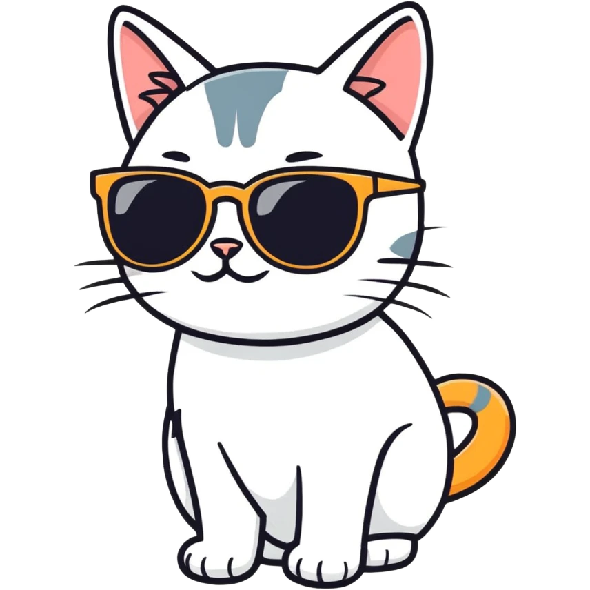Cat with sunglasses emoji