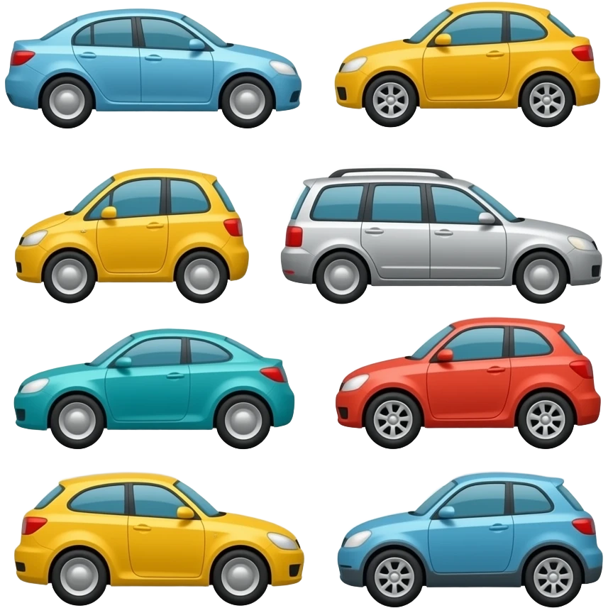 Keyboard with cars emoji