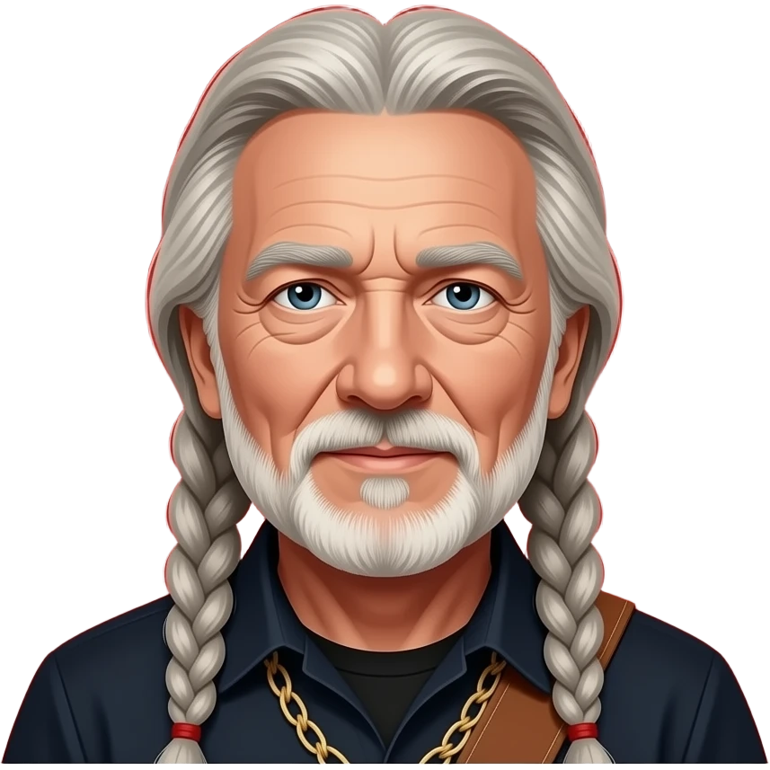 can you do this exact emoji of Willie Nelson but make the background ...