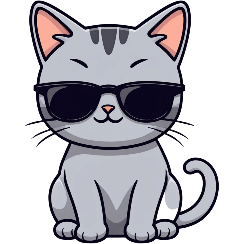 Cat with sunglasses emoji