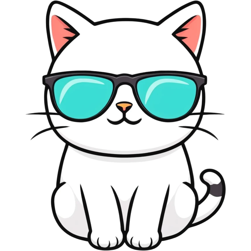 Cat with sunglasses emoji