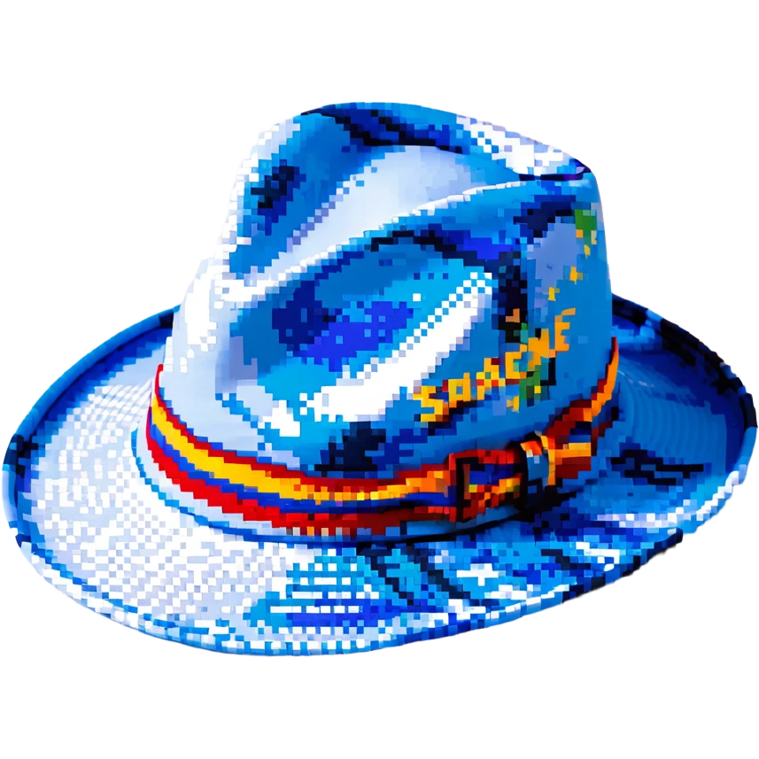 Синяя спортивная панамка со шнурком и надписью SPACEME, no background emoji