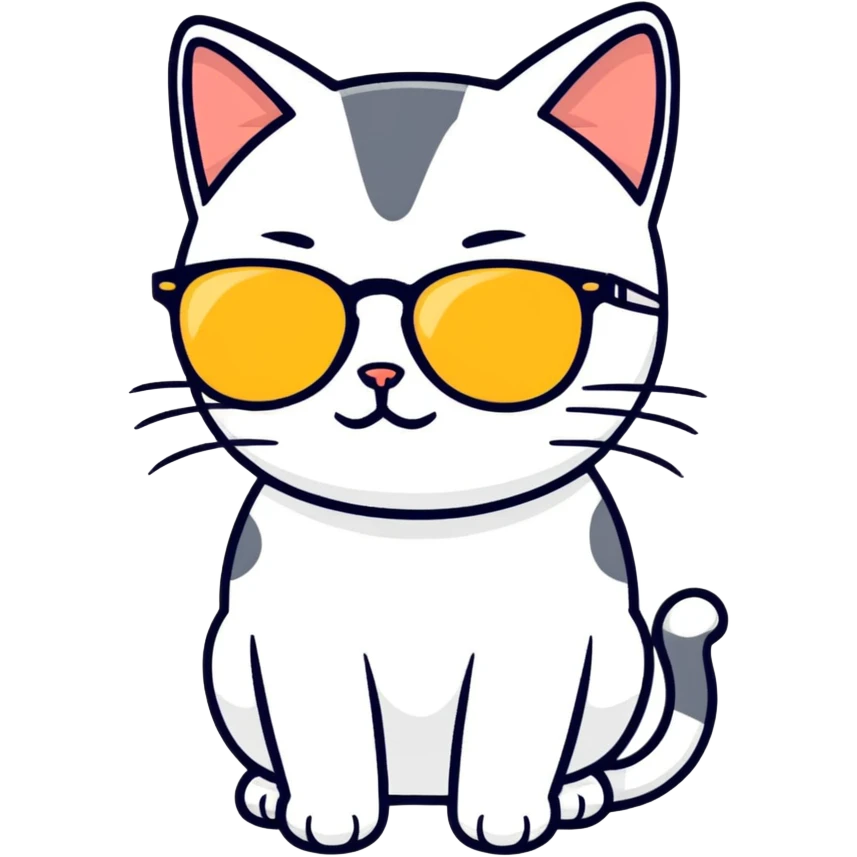 Cat with sunglasses emoji