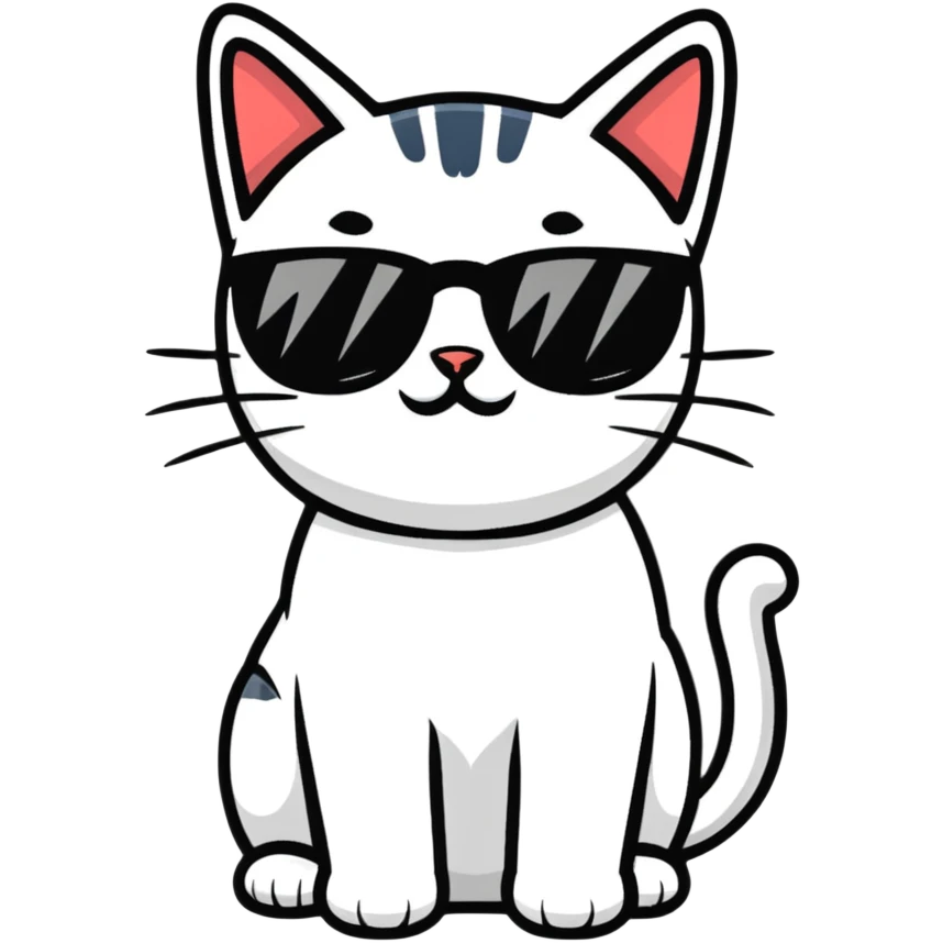 Cat with sunglasses emoji