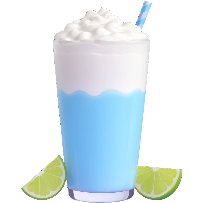 glass of ayran, Turkish yogurt drink, white and foamy emoji