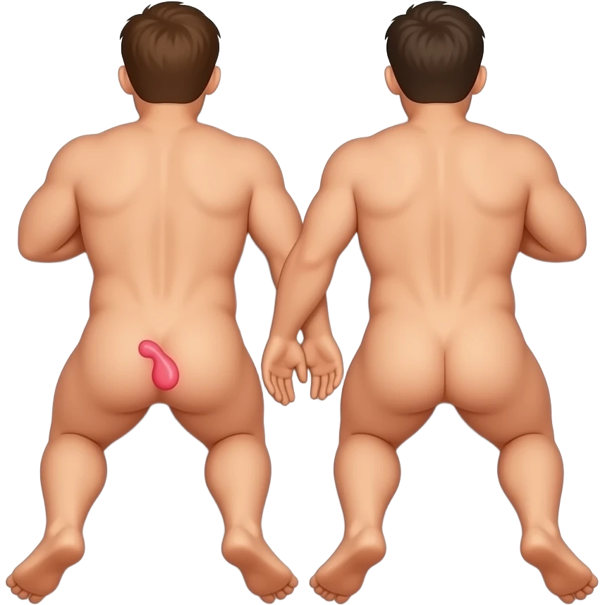 2 mans naked making sex full body Lick the ass Lying down emoji