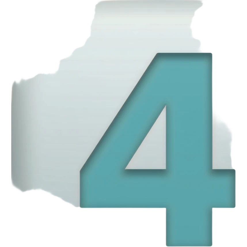 бирюзовая цифра 4 emoji