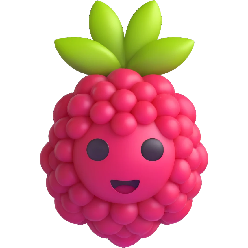 raspberry fruit 3d emoji style emoji