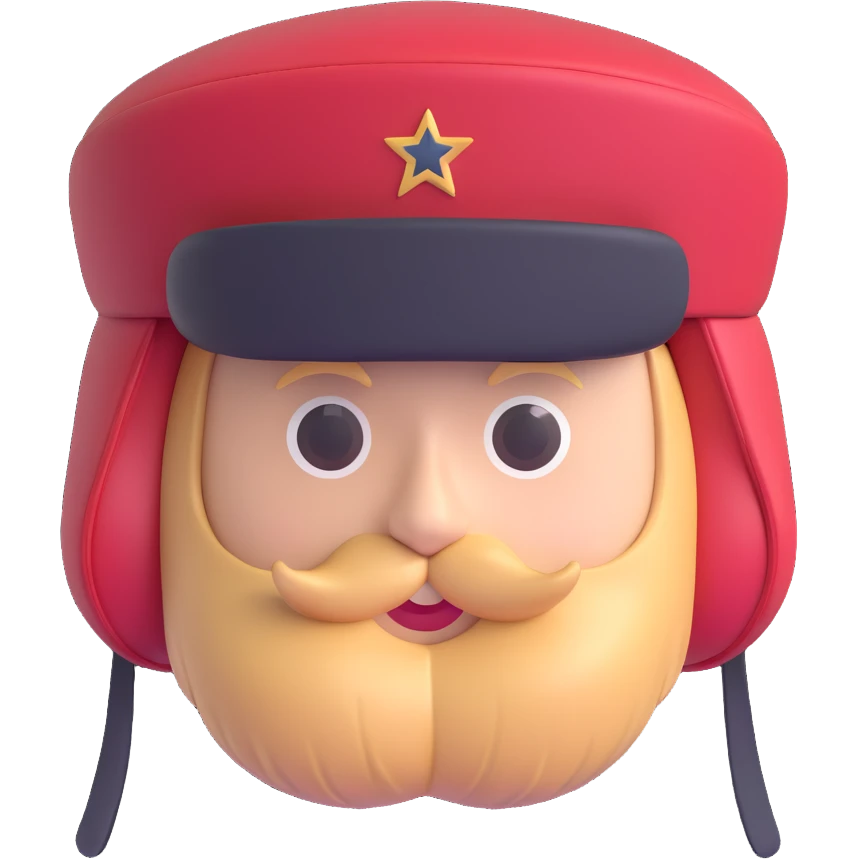front view simple ushanka hat emoji