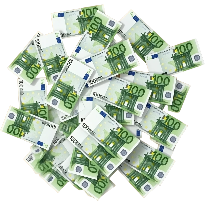 17,5 million euro placed in the sand emoji