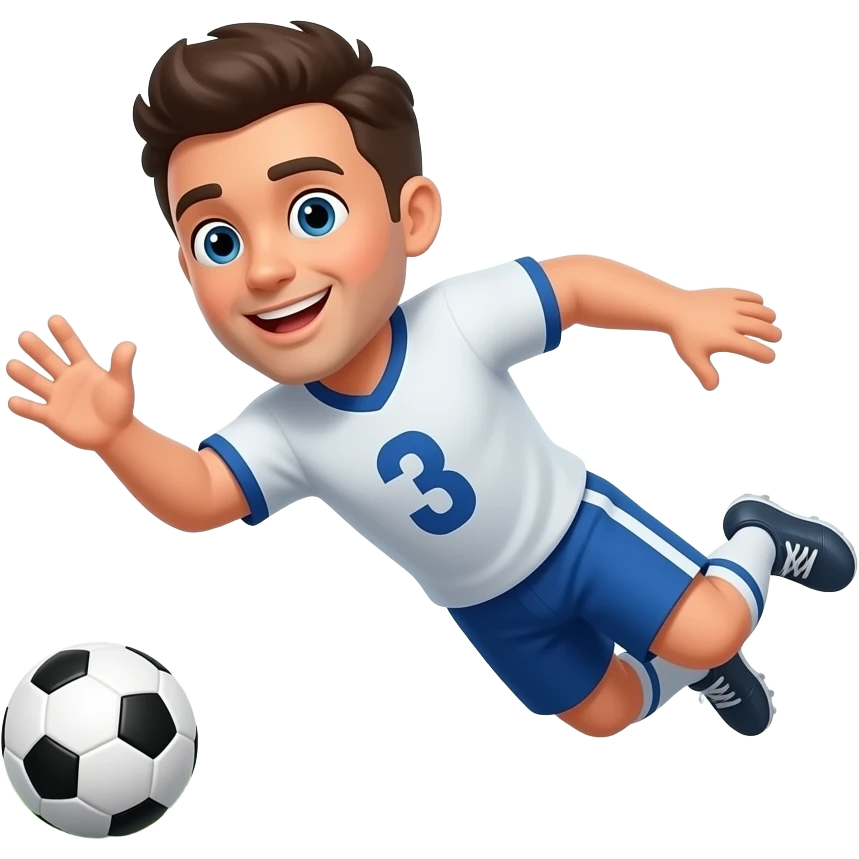 Fell during playing football emoji