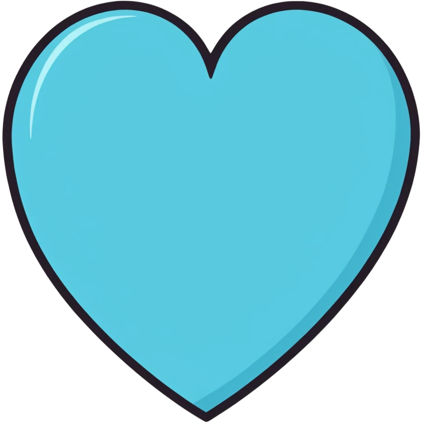 Cerulean heart emoji