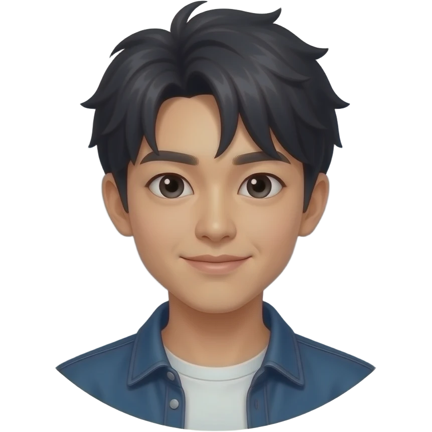 Créame un emoji de sung jin Soo del anime solo leveling tipo caricatura hablandoe emoji