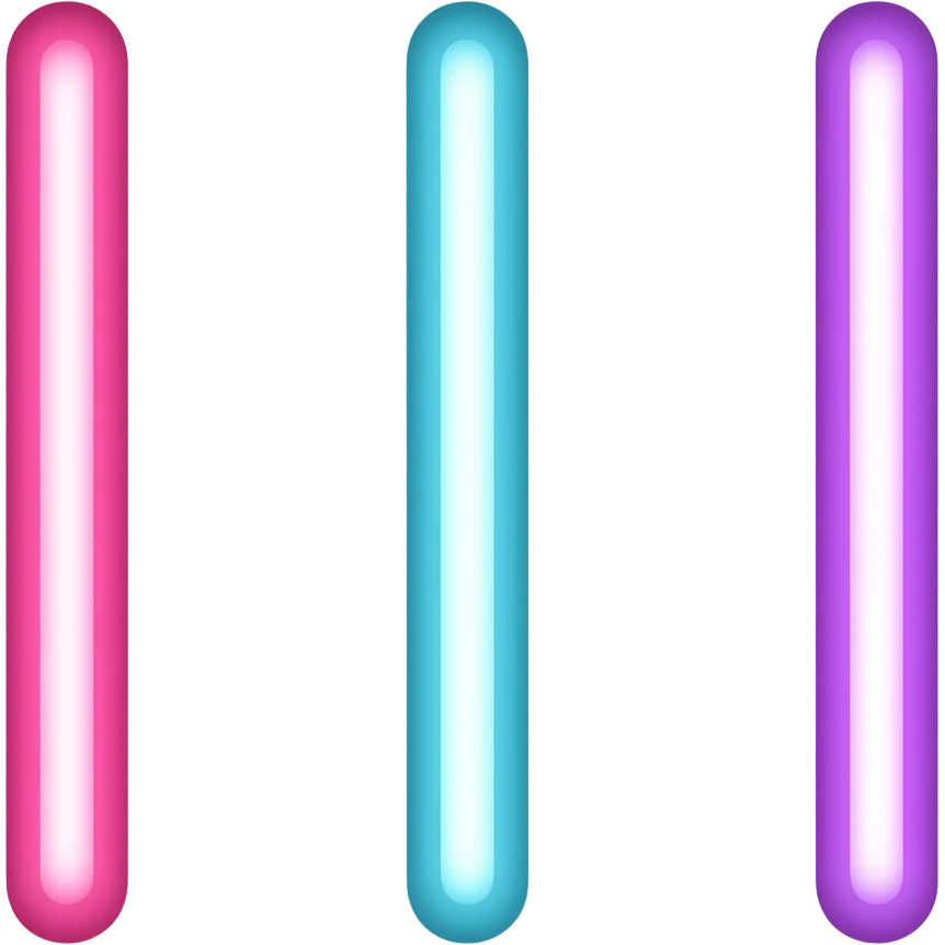 pink, blue, purple shiny neon colored straight vertical lines emoji