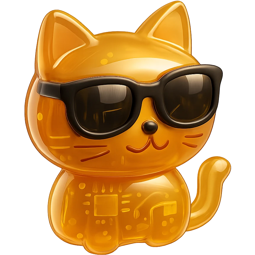 Cat wearing sunglasses emoji