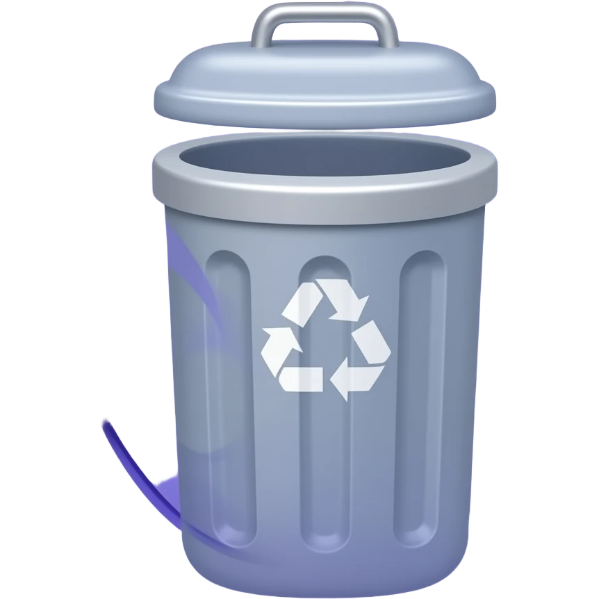 icon trash style macOS 26 with background #6729D8 emoji