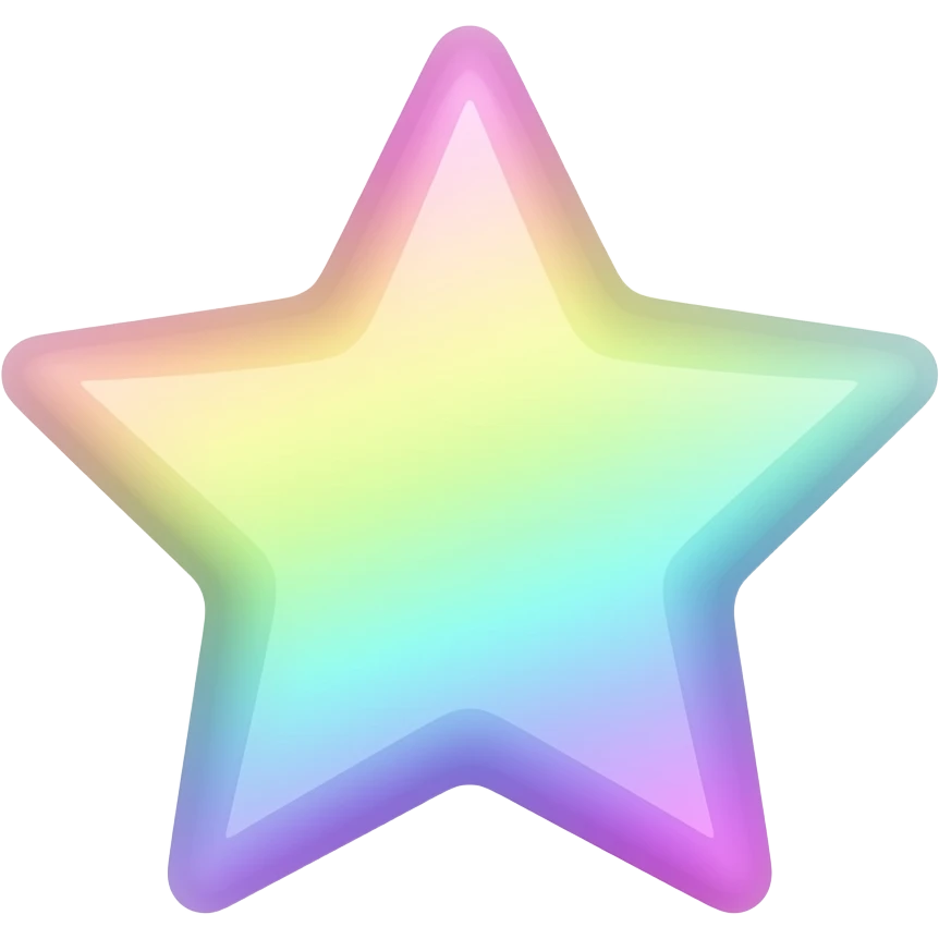 Rainbow pastel star emoji