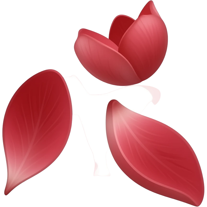 three falling dark blood petals emoji