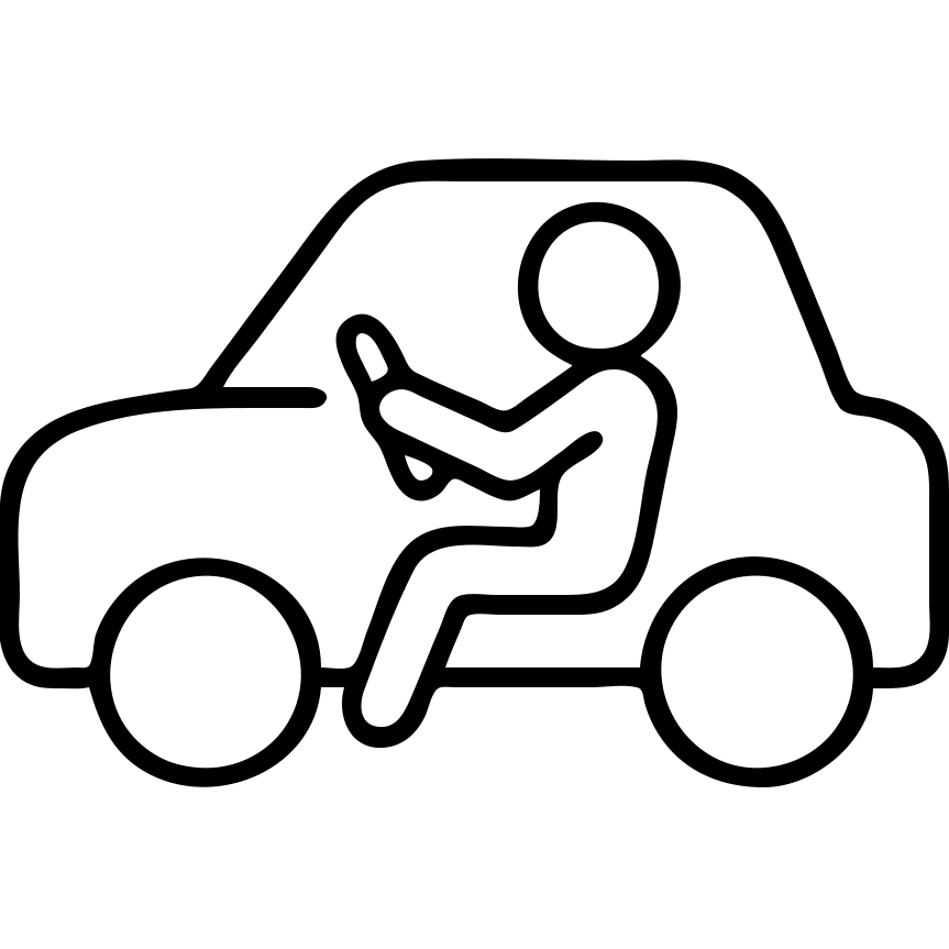 person driving a car emoji