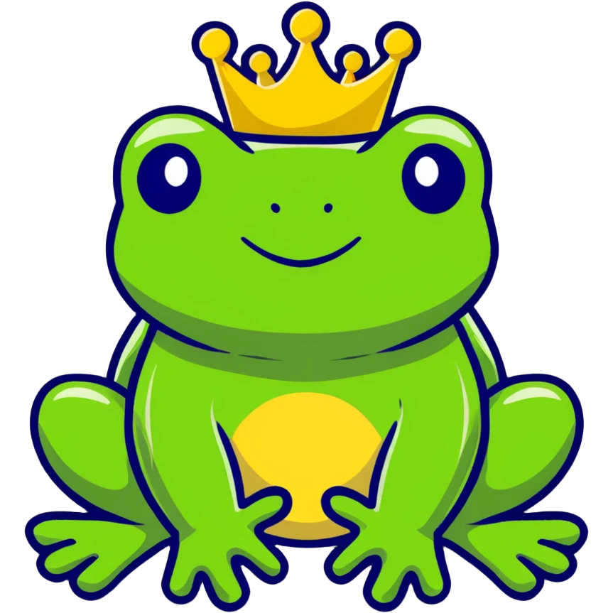 crowned frog emoji